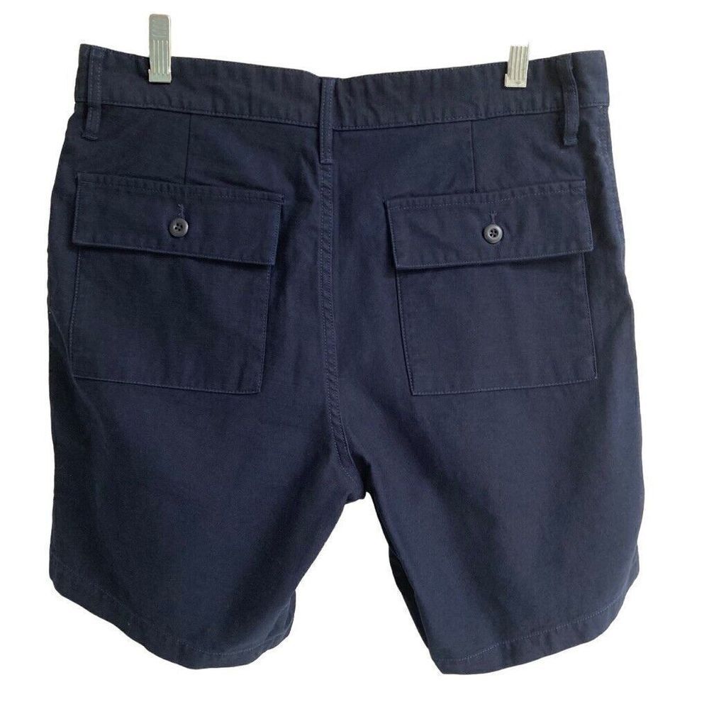 Taylor Stitch Trail Short In Navy Reverse Sateen Mens Retro Organic Cotton NEW - Picture 5 of 13